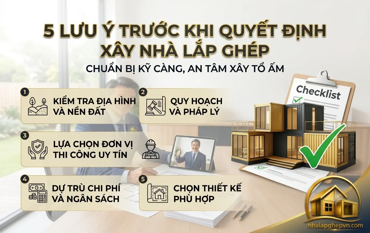 5 Lưu Ý Trước Khi Quyết Định Xây Nhà Lắp Ghép