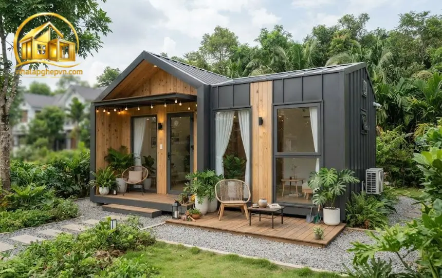 Thiết Kế Thi Công Nhà Lắp Ghép 40m2